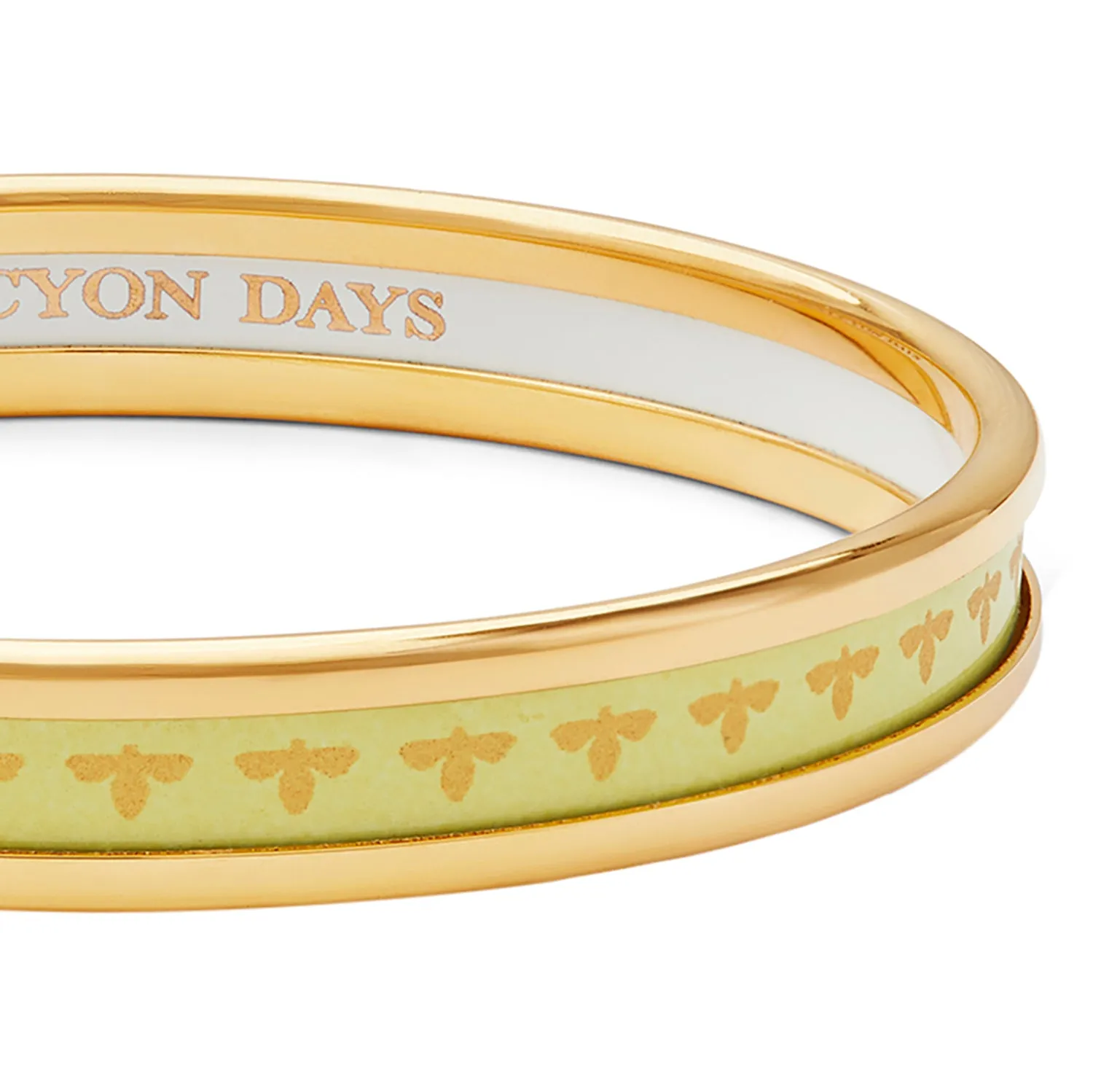 Skinny Bee Buttercup & Gold Enamel Bangle